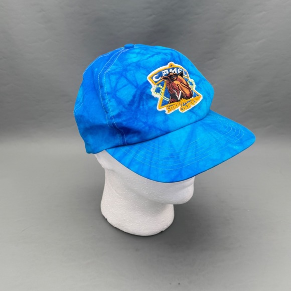 Camel Other - Vintage 90s Camel Smooth Character Joe Camel Blue Tie Die Nylon Snapback Hat
